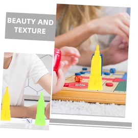 KONTONTY 40Pcs Board Game Building Pieces for Rich Man Chess Plastic Game Accessories for Adults Teens Enhance Strategy Skills with Smooth Surface Pieces