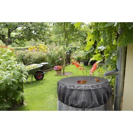 BigDean 3 x Net for Rain Butt Round 95 cm – Protection Against Mosquitoes, Leaves & Pollution – Rain Butt Cover with Drawstring – Rain Butt Protection Water Butt