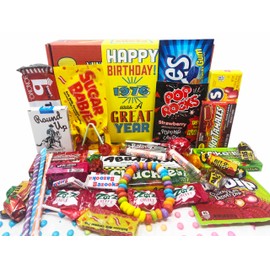 RETRO CANDY YUM ~ 1976 49th Birthday Gift Box Nostalgic Candy Mix from Childhood for 49 Year Old Man or Woman Born 1976 Jr