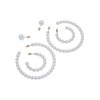 Urban Classics Unisex Pearl Hoop Earrings, Pack of 3, gold