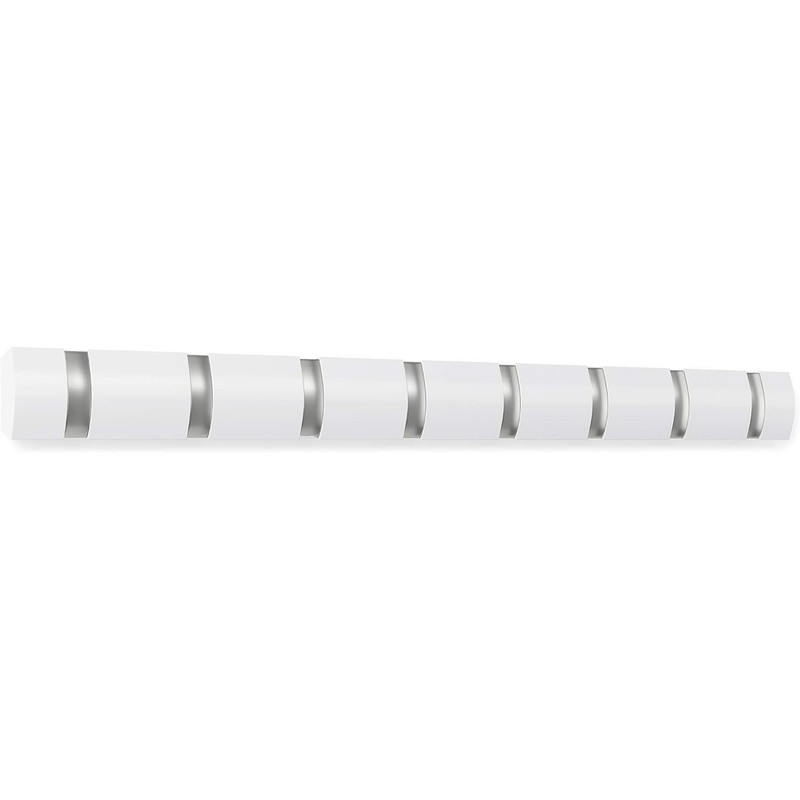 umbra 318858-660 Flip 8 Hook, 8 ganchos, Blanco