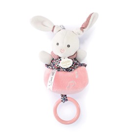 Doudou et Compagnie - Boh'aime - Pink Rabbit Music Box - 20cm - Birth Gift - Beautiful Gift Box - DC4028
