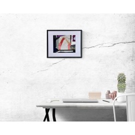 STRAWBERRY SADNESS Small Abstract Collage Art Painting - Steven Tannenbaum | The Art of Everything