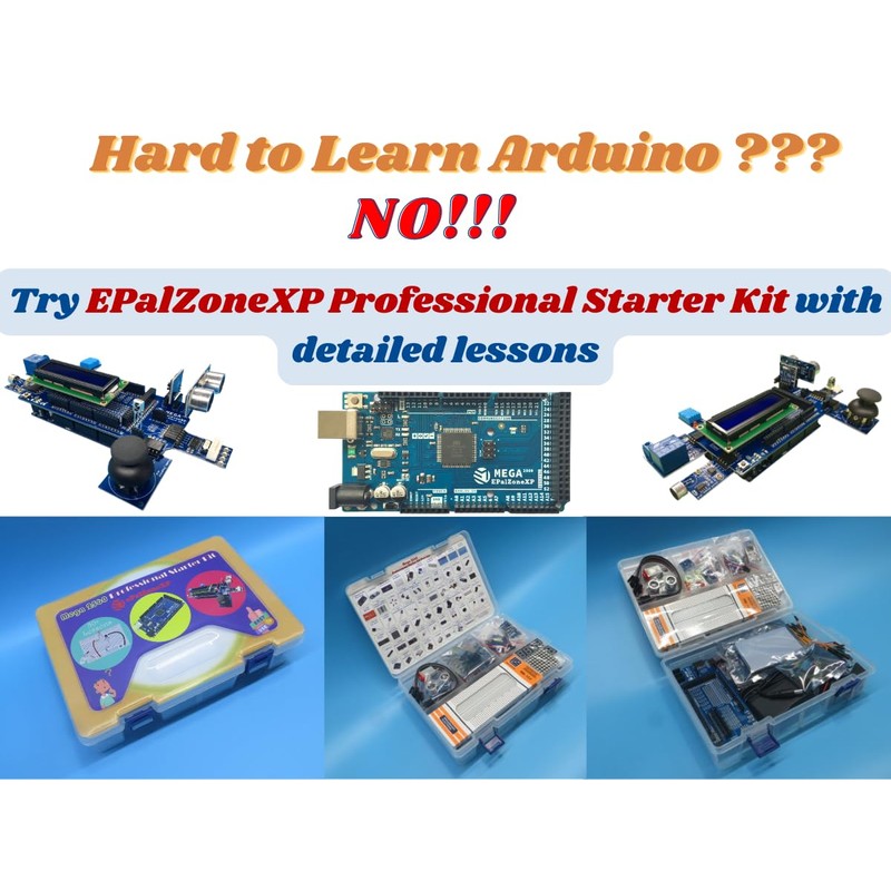 ePalZoneXP Professional Mega R3 Mega 2560 Starter Kit Compatible with