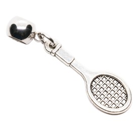 Dave The Bunny - Elegante dije de raqueta de tenis, accesorios de tenis de primera calidad, regalo perfecto para jugadores y entusiastas, exquisito dije de raqueta de tenis para pulseras y collares