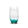 Impulse Nassau Highball, Clear/Aqua, Set of 4
