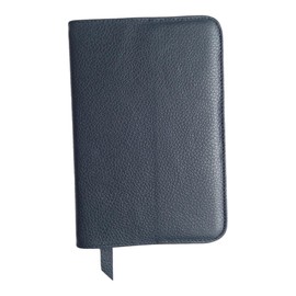 PERRÉ | Libreta clásica en piel genuina. Elegante funda forro en cuero para libreta cuaderno (Azul Marino)
