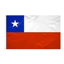 Chile Flag - 60 x 90 cm - Reinforced Fabric - Durable Stitching - Bright Colours - Outdoor Indoor Flag - Integrated Eyelets - National Flag