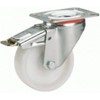 Dörner + Helmer 732141 Polyamide Swivel Castor with Locking Wheels 80 x 30 mm/Panel 100 x 85 mm