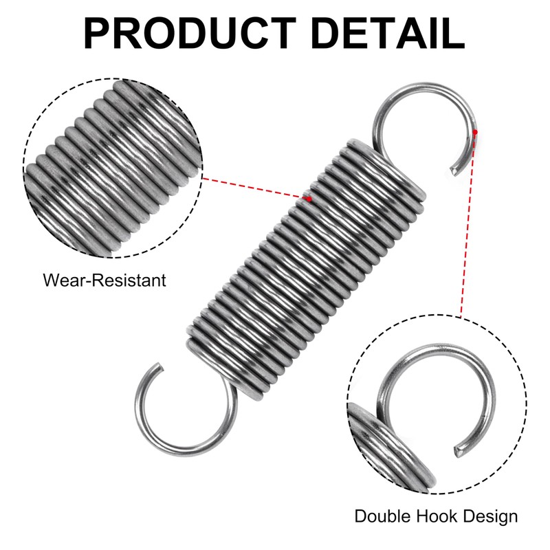 GUNGY Tension Springs with Hooks Stainless Steel Tension Spring 60