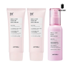 Artdeli Melacut Tone-up Sunscreen 50ml x2 + Sunwater 100ml / 아트델리 멜라컷 톤업 선크림 50ml x2 + 선워터 100ml