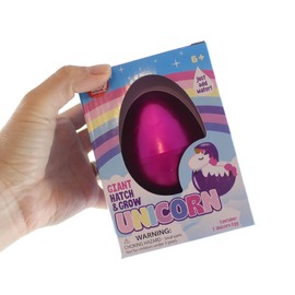 1 Jumbo Hatch a Unicorn Animal Grow in Water - Add Water and it Grows up to 5.5" - Girl Critter Toy Bath Fun Science Expanding Novelty Magic Absorbent Polymer Toy (RANDOM COLOR)