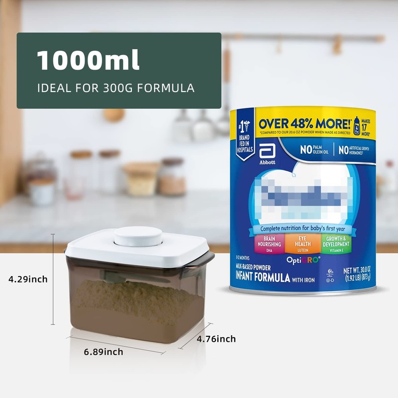 Tourdeus Formula Container for Home - 1000ml Airtight Milk Powder
