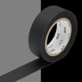 mt Washi Masking Tape Klebebandrolle matte black
