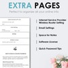 Elegant Password Book with Alphabetical Tabs - Hardcover Password Book