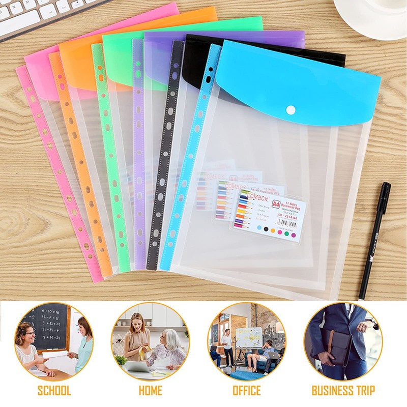 SAMSYOKI Document Folder A4 for Filing, Pack of 18 Document
