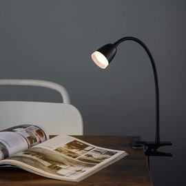 Home Sweet Home Modern Clamp Lamp LED Clips 10/10/40 cm Black Flexible LED Reading Lamp with Switch Integrated LED 2 W 3000 K 325 lm Suitable for Home Office, Home Workspace