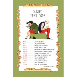 Samuel Lamont Oldies Text Code Cotton Tea Towel, Green