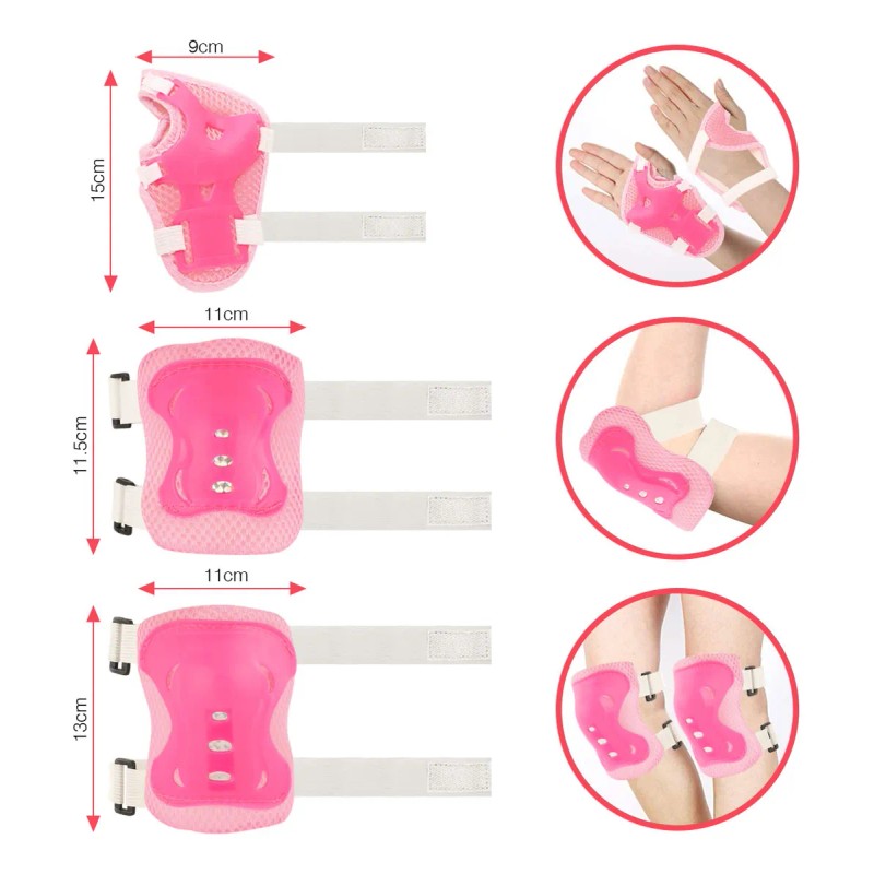 Kit De Protecciones Con Rodilleras Codilleras Muñequeras 6pz