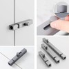 Grey Aluminium Alloy Solid Slide Latch Bolt Heavy Duty Thickened