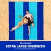 Famstar Beach Blanket Oversized Extra Large 78" X 81",Waterproof Sandproof