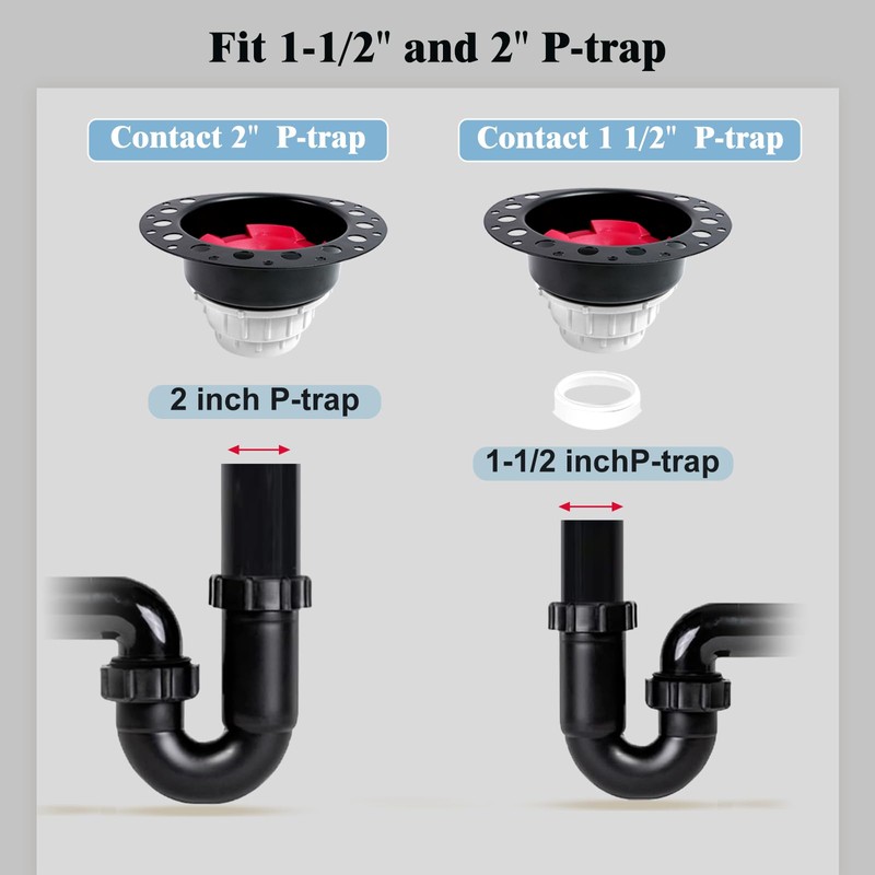 ZACCAS Freestanding Tub Drain Rough-in Kit, [Built to Last][Easy Installation]