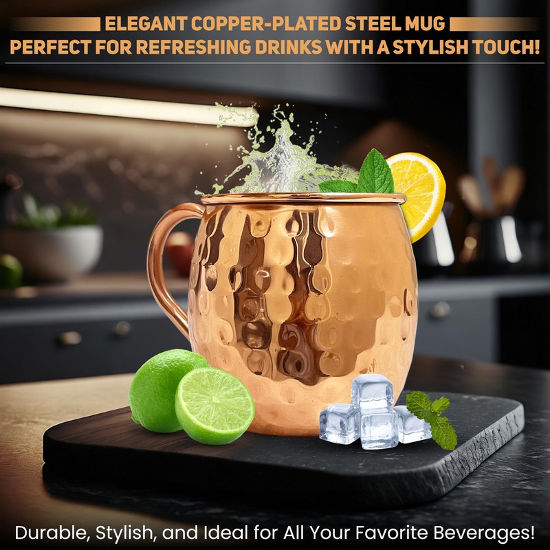 Bacana Copper Moscow Mule Mugs Set of 2 | 16