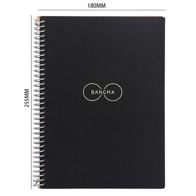 Notebook B5 Black Round Sign Circle Line Design Portable PP