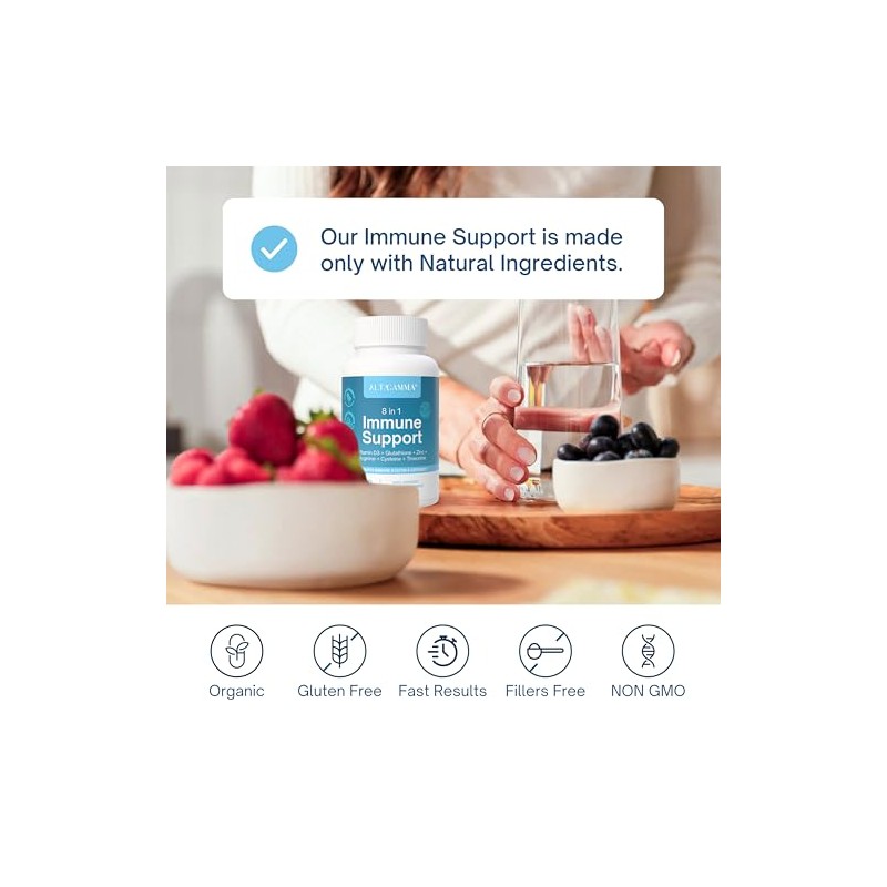 Immune Support Supplement Suplementos Alimenticios Reforzar Defensas Vitaminas Glutation Capsulas