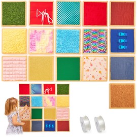 Sensory Wall Panel for Kids | Textured Tiles Sensory | Sensory Wall for Play & Learning | Sensory Mats for Toddlers & Classrooms | Interactive Texture Panels | Sensory Wall 16 Pack