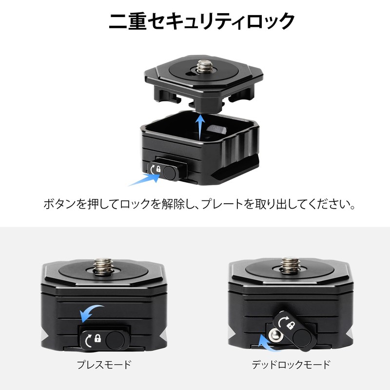 HSU Quick Shoe Quick Release Plate 1/4 Screw Camera Cage