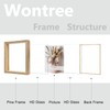 Wontree 8x10 Floating Picture Frame, Solid Pine Wood with Double