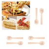 Mini Wooden Spork, 100PCS Bamboo Forks, Disposable Wooden Forks for
