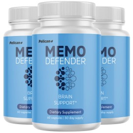 Pelican Vitamins Memo Defender- Brain Support- 3 Bottles- 180 Capsules