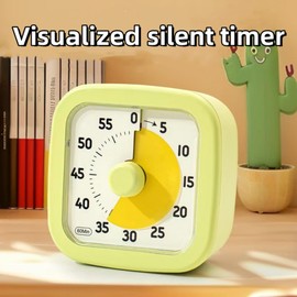 Visual Timer for Kids,Time Timer Home - 60 Minute Kids Visual Timer, Timer for Classroom Home Office, Countdown Clock for Teaching Work Meeting, Pomodoro Timer for Time Management (Avocado Green)