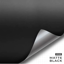 VViViD Rollo de cinta adhesiva de vinilo negro mate para liberación de aire (6 pulgadas x 20 pies)