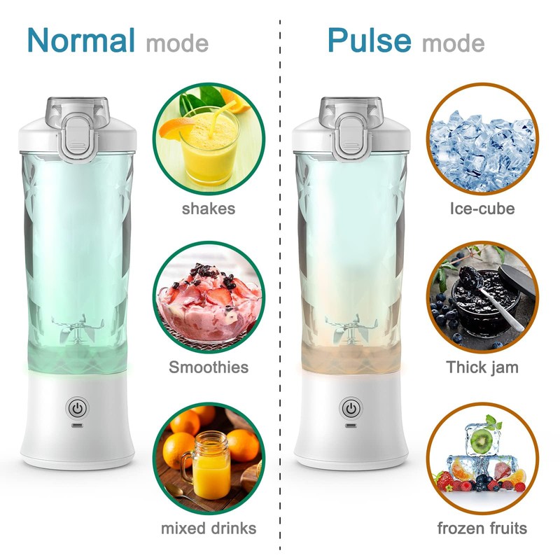 DENOKIN Portable Blender 20oz Vessel, Cordless Personal Size Blender for