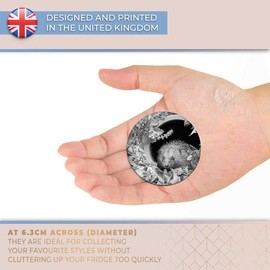 Destination Vinyl ltd Magnet for Refrigerator, Fridge BW - Cute Garden Hedgehog Animal for Office, Cabinet and Whiteboard, Magnetic Stickers, 36278