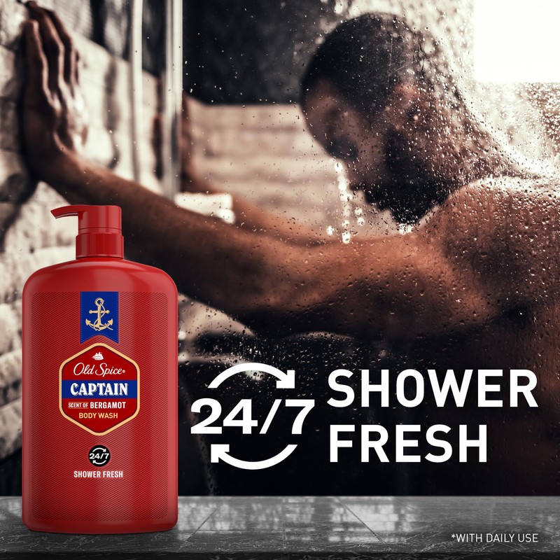 Old Spice Refreshing Body Wash for Men, 3X Defense, 24/7