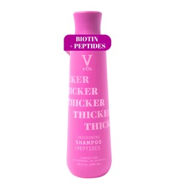 V&Co. Beauty Hair Thickening Shampoo with Peptide Technology, 12 Oz. Anti-thinning Shampoo