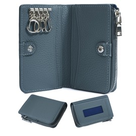 imeetu Key Case, Mini Wallet, Multi Case, Men's, Women's, Smart Key Case, Genuine Leather, 4 Hooks, Compact, Popular, Convenient, Wallet, Card Case, Coin Purse, Multi-functional, Lightweight, duck