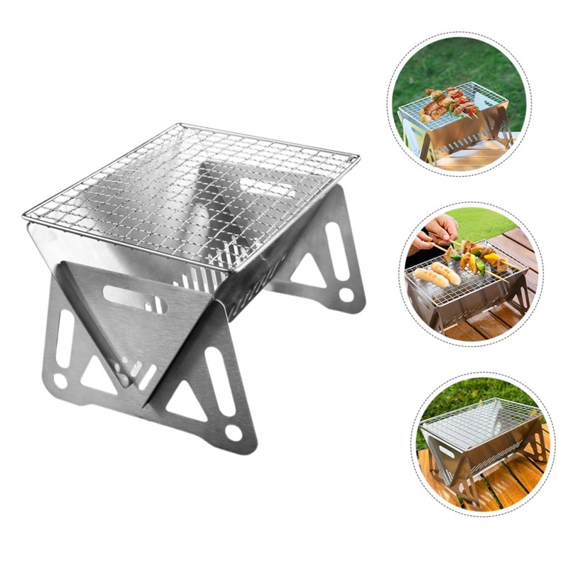 Mipcase Portable Camping Grill Barbecue Rack for Outdoor Bbq Lightweight