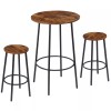 HomGarden 3 PCS Pub Dining Set Bar Table & Stools