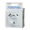 LogiLink PA0253 Flush-Mounted Socket, Protective Contact (1x CEE 7/3), 1x