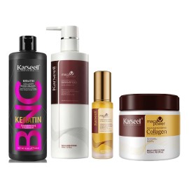 Karseell Tratamiento Capilar+aceite+shampoo+queratina 4 En1