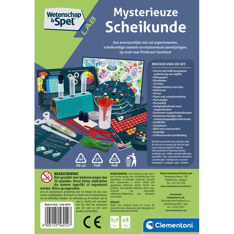Clementoni Science & Game Lab Mysterious Chemistry Scientific Lab Experiment