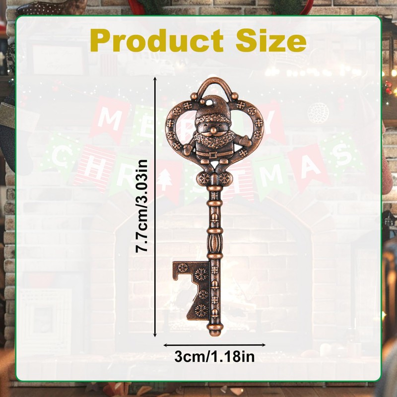 7 Set Santa’s Magic Key Ornaments Santa Claus Bottle Opener