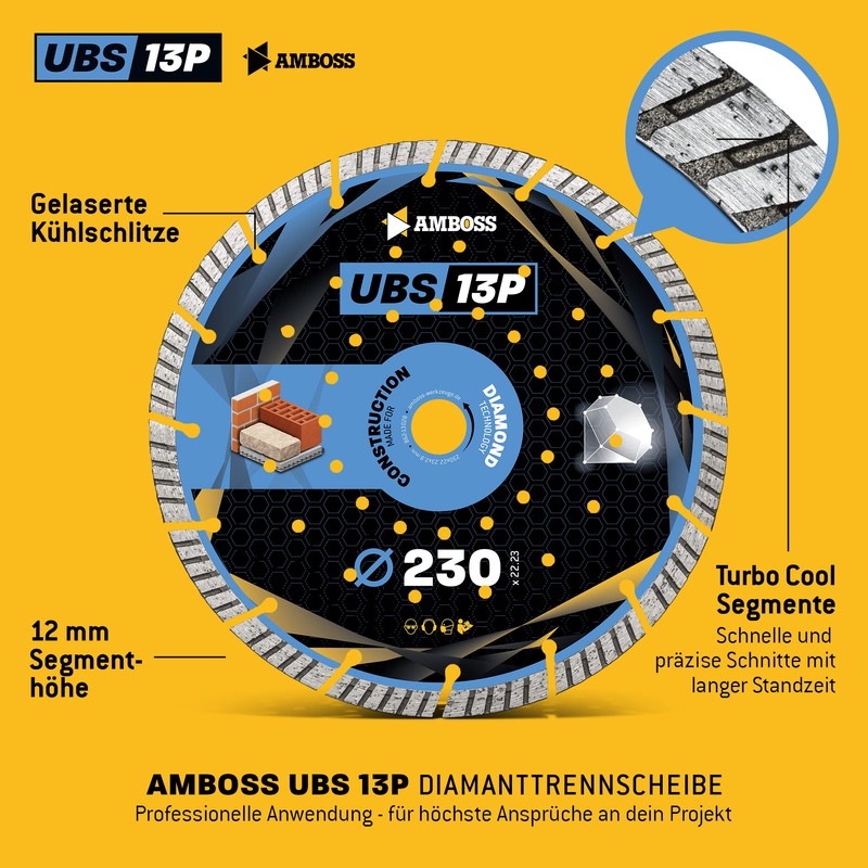 Anvil Diamond Cutting Disc UBS 13P - Diamond Cutting Disc