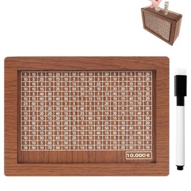 Wooden Money Box, Retro Money Box Storage Box, Money Box with Numbers Ticks with Counter, Money Box for Children and Adults to Save the Habit ($10,000)