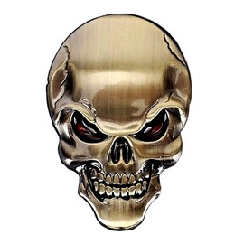 Metal Skull Emblem 3D Sticker Sticker